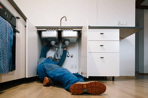 Professional Drain Cleaning technician working in Croton, OH